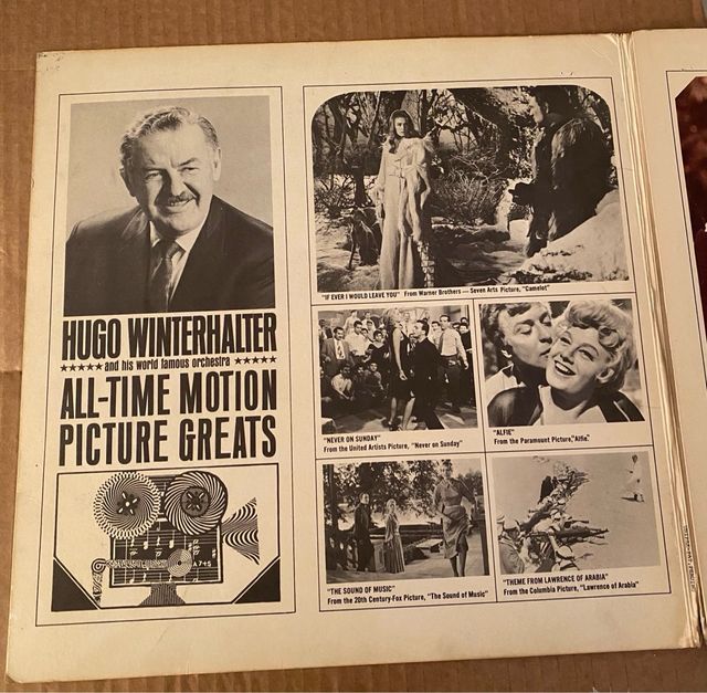 2 LP 33 giri Hugo Winterhalter - All Time Movie Gr