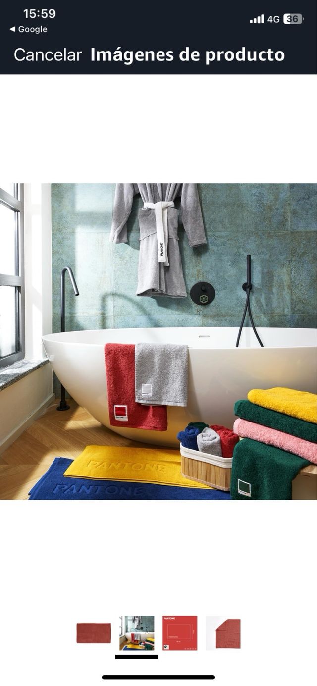 Toalla baño Pantone - Roja