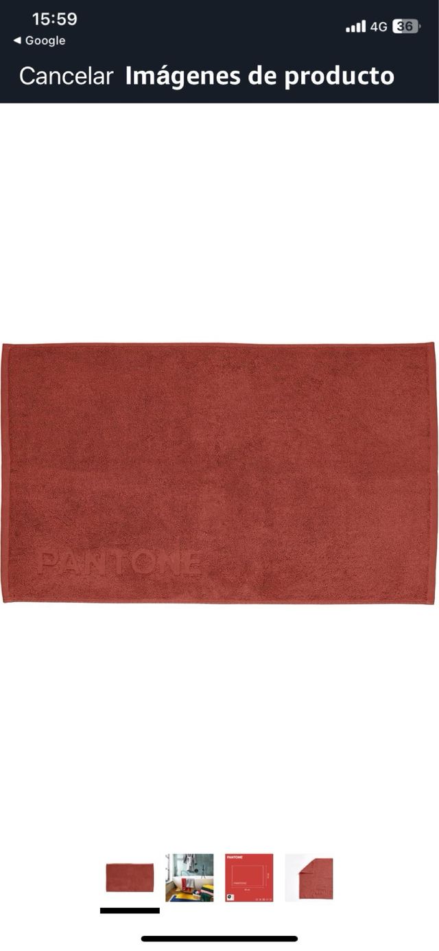 Toalla baño Pantone - Roja