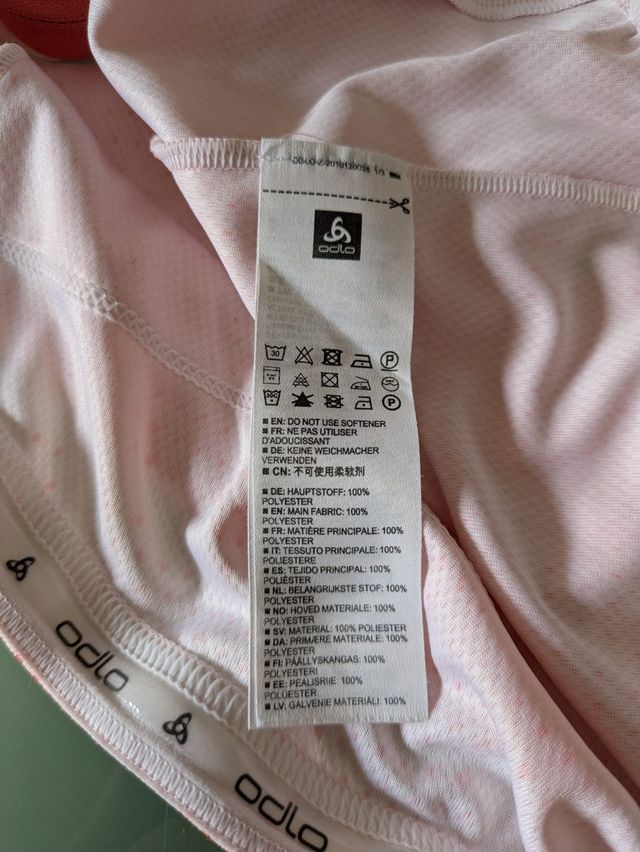 Maglia ciclismo ODLO rosa taglia S