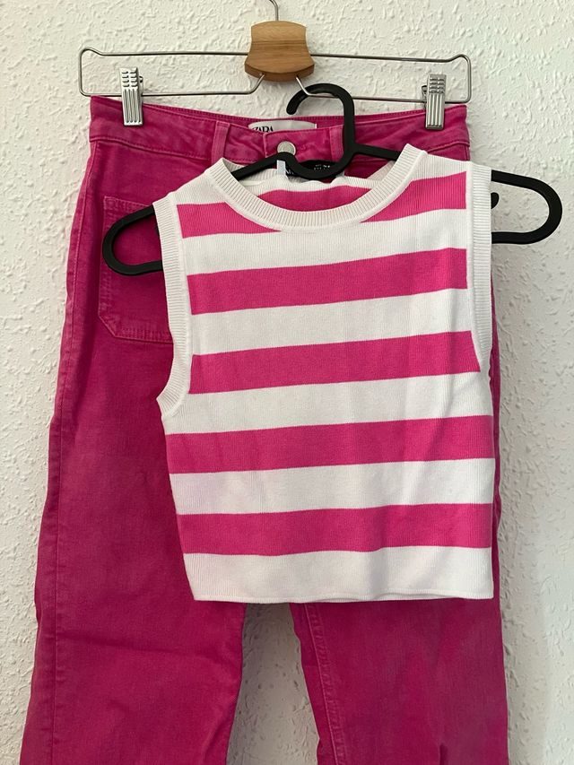Conjunto Zara rosa fucsia - Talla S