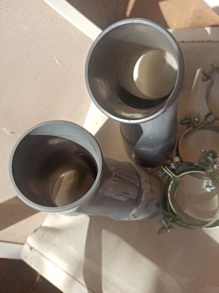 Tuberías desagüe + 4 abrazaderas