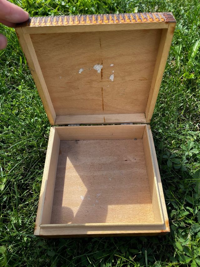 Caja madera vintage multicolor