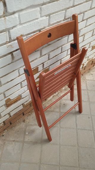 Silla plegable Ikea modelo TERJE madera maciza 