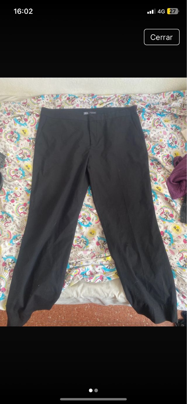 Pantalón traje negro Zara