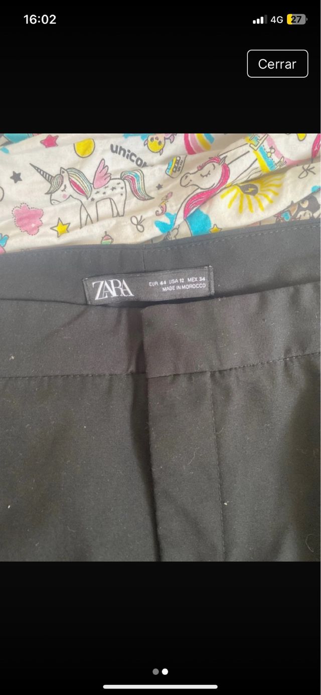 Pantalón traje negro Zara