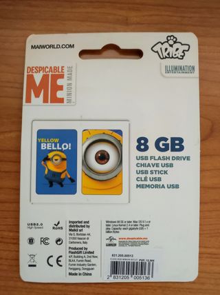Minions USB 8GB portátil 
