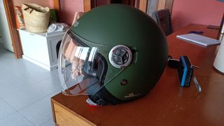 Casco moto Garivaldi verde oscuro