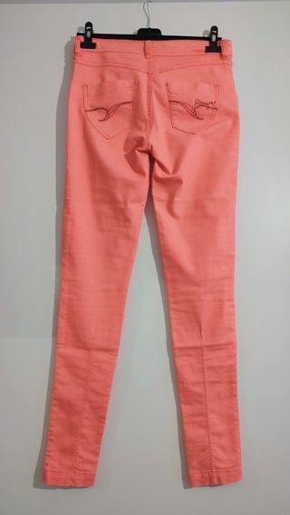Jeans skinny vita alta Peach Pink