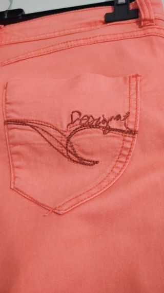 Jeans skinny vita alta Peach Pink