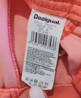 Jeans skinny vita alta Peach Pink