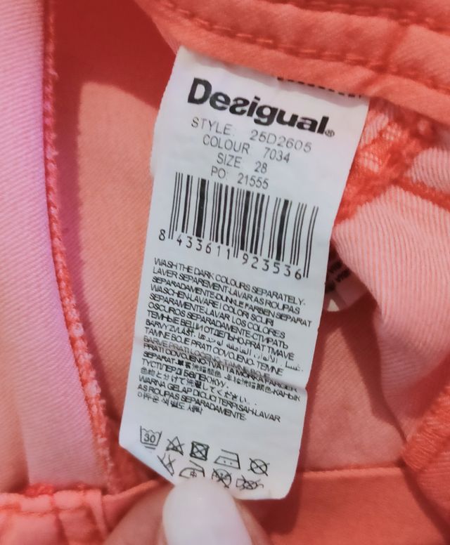 Jeans skinny vita alta Peach Pink