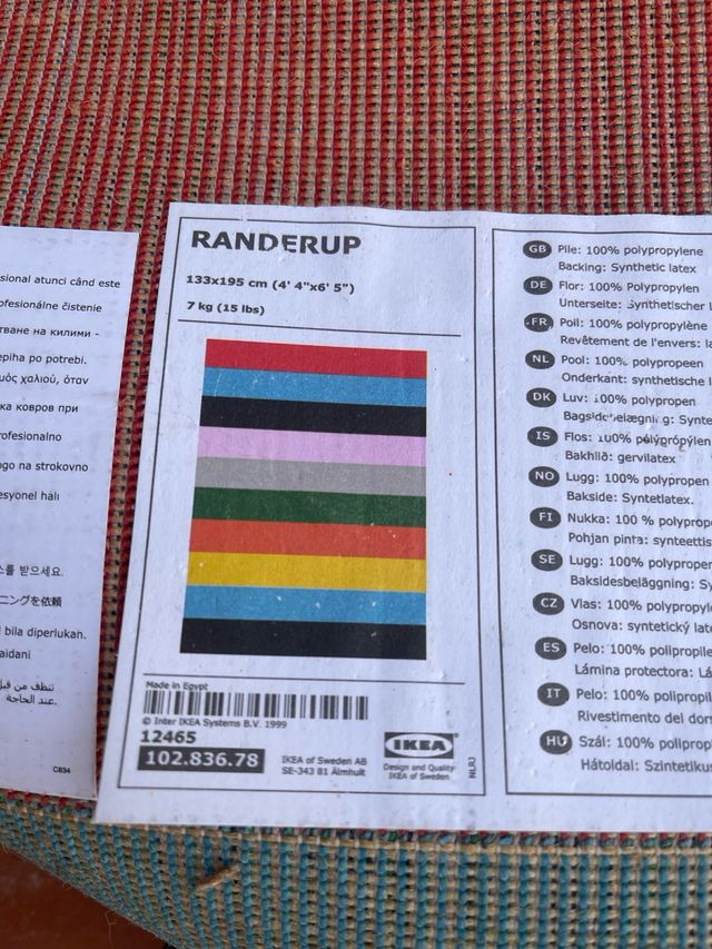 Alfombra Ikea multicolor