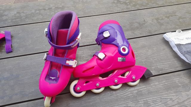 Pattini Oxelo Play 34-36 + protezioni