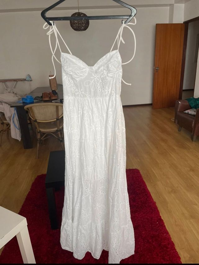 Vestido blanco eyelet - Talla única