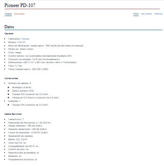 CD Pioneer PD-107 negro