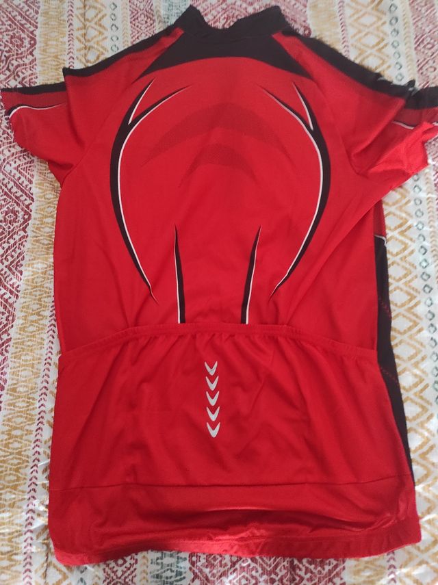 Maillot ciclismo rojo-negro