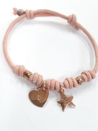 DoDo bracciale cordoncino ciondoli oro 