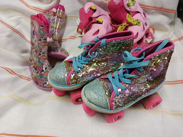 Lote de Patines+Botas agua + patines linea