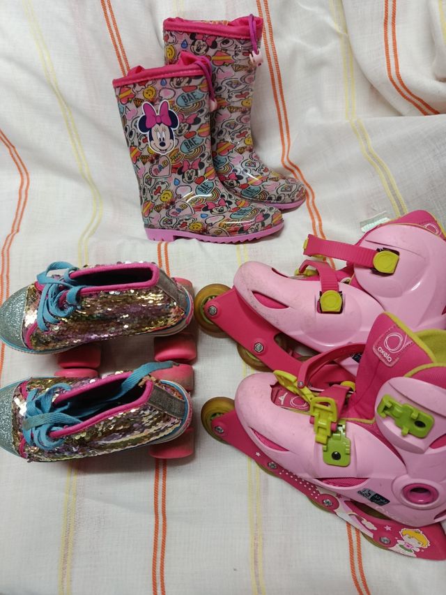 Lote de Patines+Botas agua + patines linea