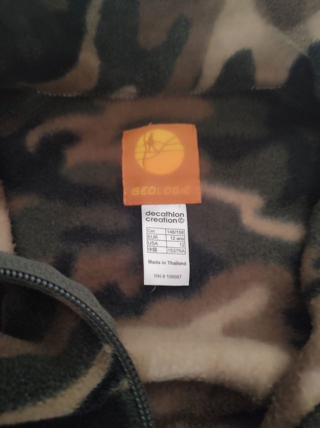 Forro Polar GeoLogical  Niño(12 años)o talla S