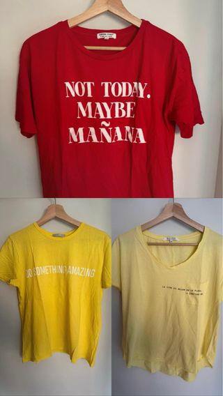 Pack camisetas con frase