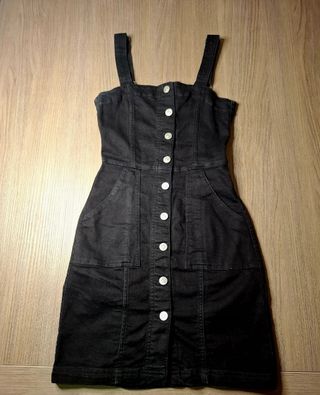 Vestido vaquero negro - Talla XXS