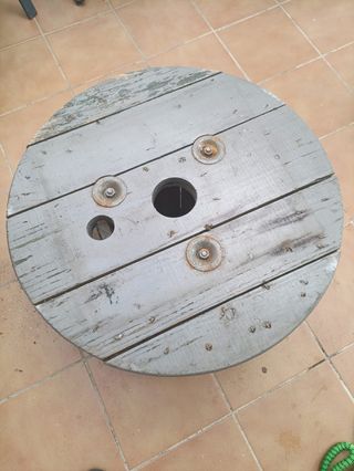Mesa de rollo cable vintage