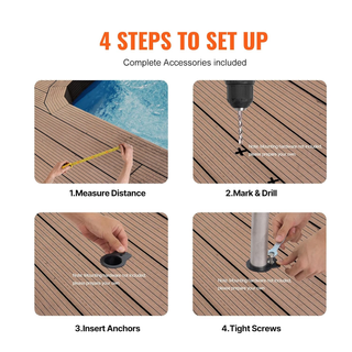 Corrimano per Piscina 1165 x 935 mm Ringhiera per