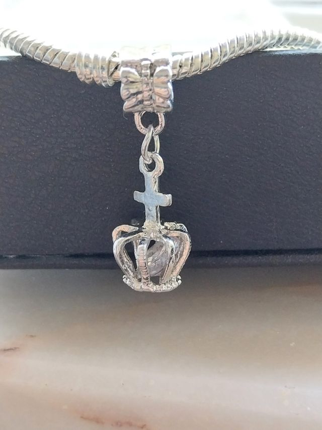 Pendentes coroa & cruz - Prateado e Rosa