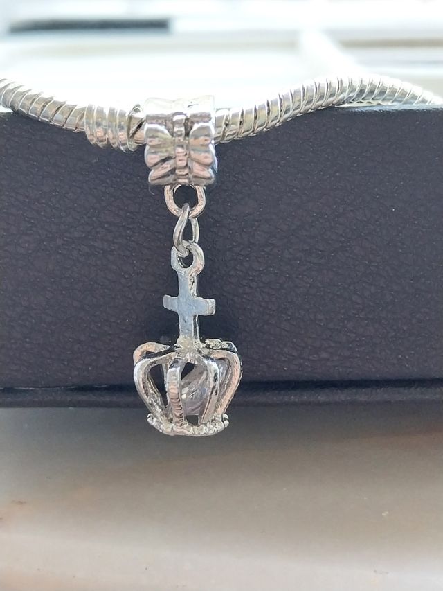 Pendentes coroa & cruz - Prateado e Rosa