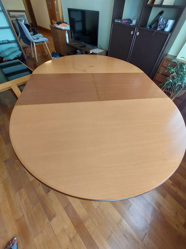 Mesa extensible madera - beige/marron