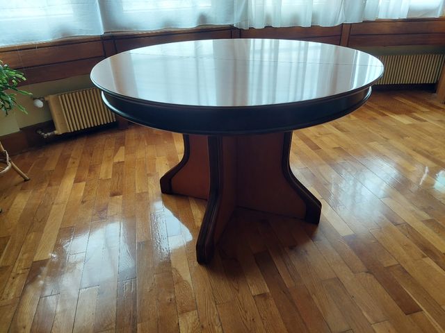 Mesa extensible madera - beige/marron