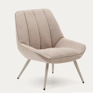 Sillones beige - Tela y metal