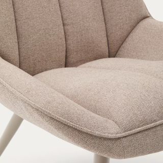 Sillones beige - Tela y metal