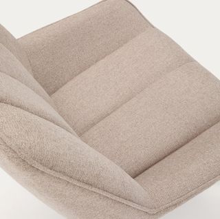 Sillones beige - Tela y metal