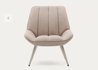 Sillones beige - Tela y metal