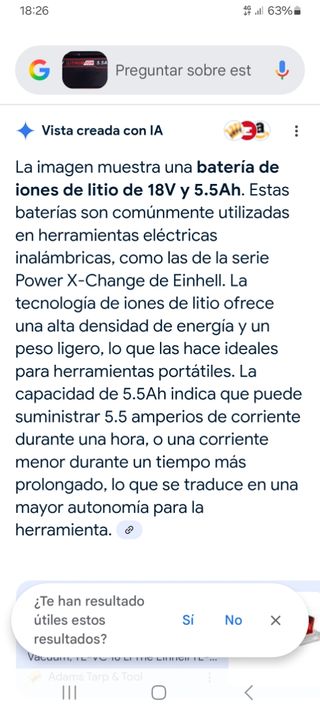 2 Baterías 18V Einhell