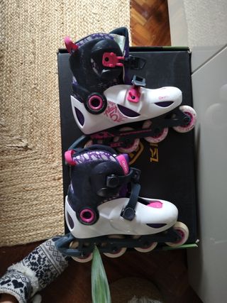 Patines Oxelo niña - talla ajustable. De 32-34 
