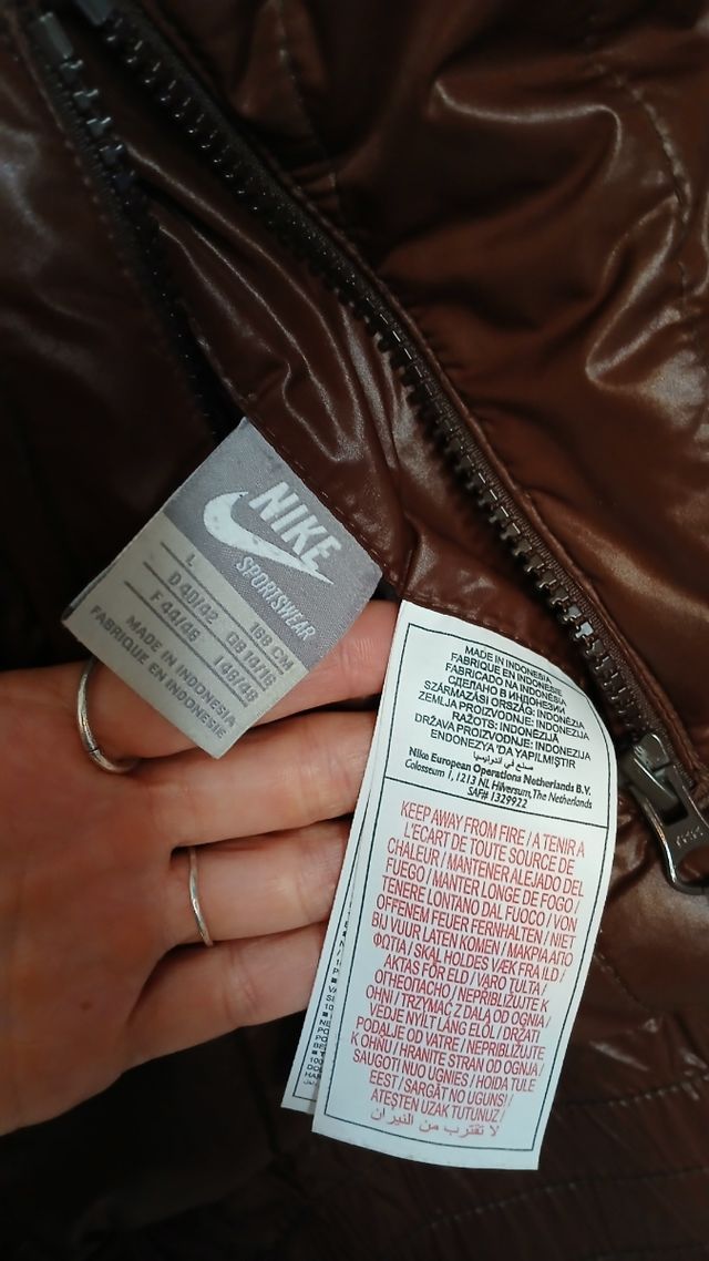 Chaqueta reversible Nike marrón