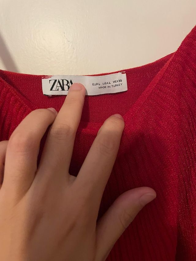 Vestido rojo Zara - Talla L