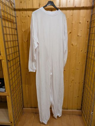 Pijama sanitario largo blanco / pijama geriatrico 