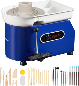 Tornio per Ceramica Argilla con Pedale 450 W Diame