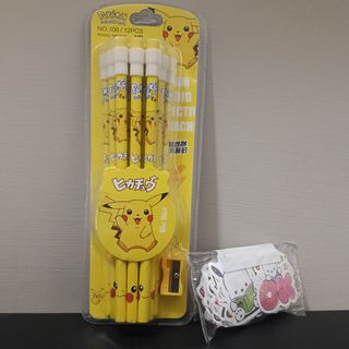 12 matite Pikachu + adesivi Sanrio
