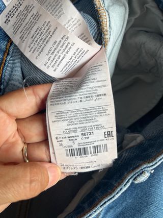 MANGO: jeans T38 pitillo brillante y top calado TM