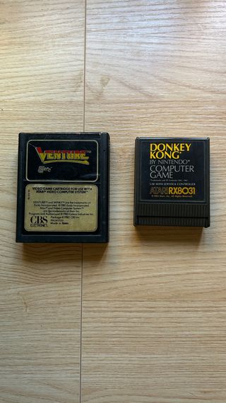 cartucho Donkey Kong y Venture Atari