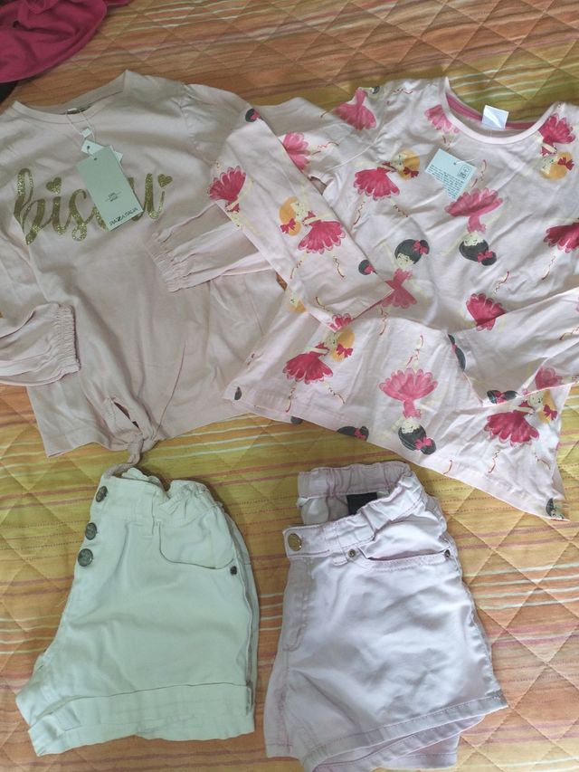 Abiti bimba 7-8 anni: 2 maglie + 2 shorts