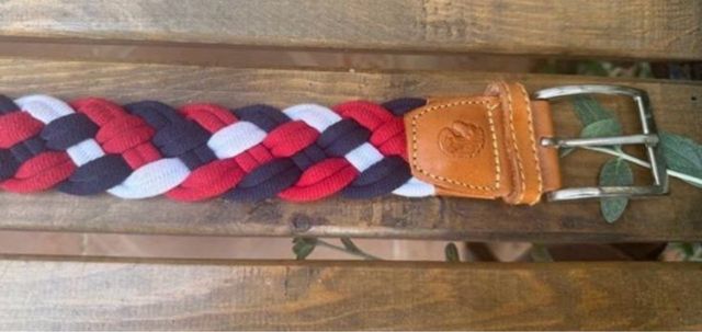 Cinturón trenzado caballero - Rojo, Azul