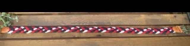 Cinturón trenzado caballero - Rojo, Azul