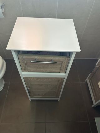 Mueble baño madera blanco 